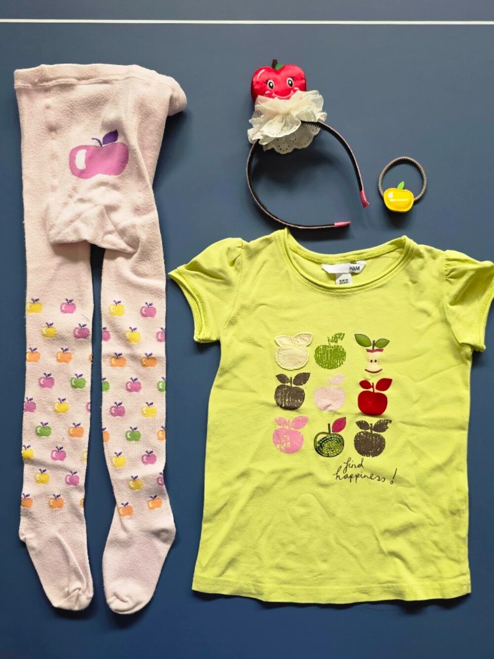 H&M Gap Nordstrom Girls Apple Theme Outfit bundle size 4